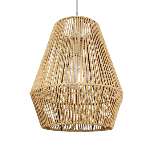 Rope Woven Hanging Lamp Shade Light Shade Retro Rustic Ceiling Lantern