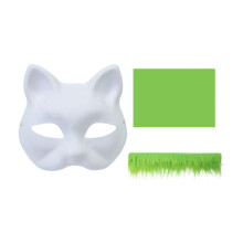 DIY Cats Mask Kit to Paint Blank Cat Mask for Fancy Dress Festival Chr