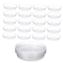 30x Flower Planter Saucers Reusable Waterproof Non Slip Clear Plant Po