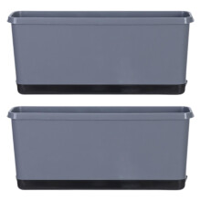2x Rectangle Flower Pot Vegetable Planters Accessories for Home Porch