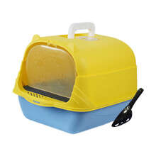 Hooded Cat Litter Box Enclosed and Covered Cat Toilet Durable Pet Litt
