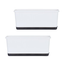 2x Rectangle Flower Pot Vegetable Planters Accessories for Home Porch