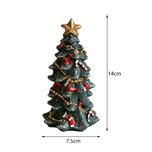 Resin Christmas Tree Ornament Desktop Decor Crafts Christmas Tree Stat 1