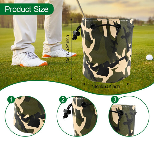 Golf Ball Bag Drawstring Driving Range Gym Organizer Traveling Storage 1