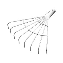 Stainless Steel Gardening Rake Head for Cleaning Leaves Sticks and Deb