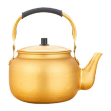 Yellow Aluminum Boil Water Kettle Stovetop Kettle for Picnic Kitchen O
