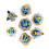Polyhedral Eye Game Dice 7 Pieces Set Accessory for Teaching Projects 1