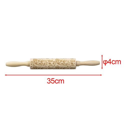 Embossing Rolling Pin Xmas Embossed Rolling Pin for Baking Dough Pastr 1