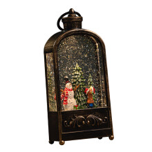 Lighted Christmas Snow Globe Lantern Home Decoration for Xmas Window H
