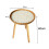 Side Table End Table Ornament Bedside Table for Living Room White Leav 2