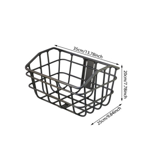 Bicycle Storage Basket Front Large Capacity Black for People Women Men 1