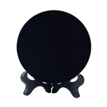 Obsidian Circle Disc Mini Black Round Mirror Scrying Mirror M