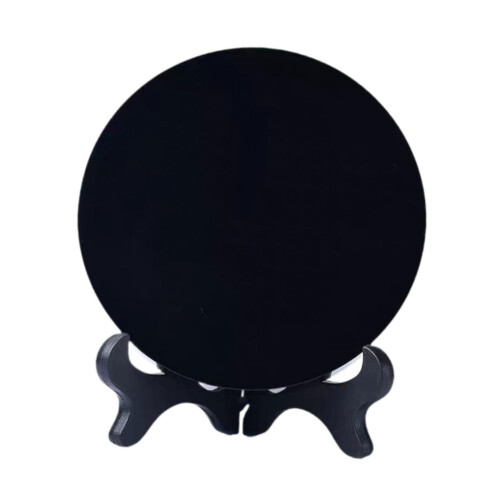 Obsidian Circle Disc Mini Black Round Mirror Scrying Mirror M