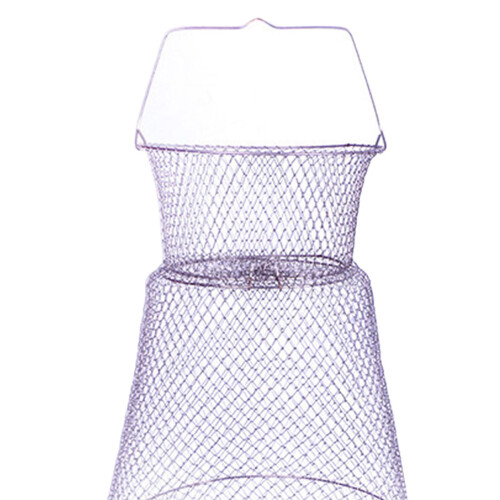 Wire Fish Basket Storage Cage Folding Protective Convenient Fishing Ne 2