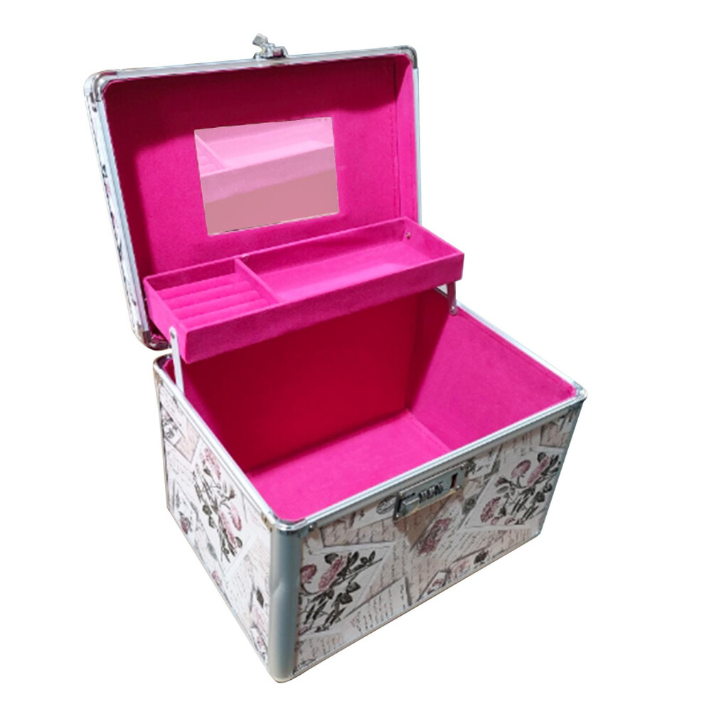 Vanity Case with Tray Portable Makeup Bag with Mirror for Vanity Acces