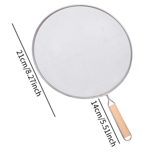 Splatter Screen for Frying Pan with Comfortable Grip Handle Oil Splash 1