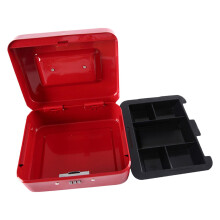 Cash Organizer Check Cash Box with Lock and Tray for Supermaket Office