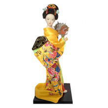 Ethnic Japanese Geisha Dolls Ornament 25cm Kimono Dolls for Home Table
