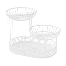 3 Layer Fruit Basket Metal Mesh Fruits Stand for Dining Room Table Far