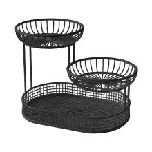 3 Layer Fruit Basket Metal Mesh Fruits Stand for Dining Room Table Far