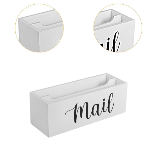 Mail Holder Box Wall Mounted Rustic Letter Holders for Farmhouse Home 2