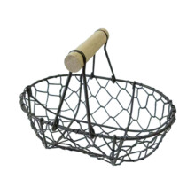 Wire Egg Basket Retro Rustic Iron Storage Basket for Farmhouse Tableto