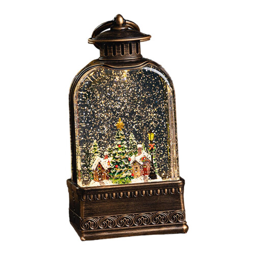 Christmas Lantern Glitter Hanging Water Lantern for Tabletop Christmas