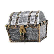 Pirate Treasure Chest for Kids Antique with Lock and Key Trinket Jewel