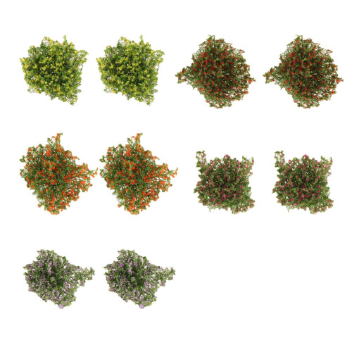 10x Miniature Flower Cluster for Architectural Model Scenery Landscape