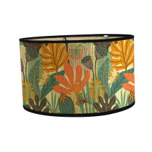 Round Drum Bamboo Lamp Shade Decor for Bedroom Living Room Farmhouse S