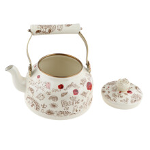 2.5L Enamel Tea Kettle with Handle Juice Jar Water Boiler for Party Ho