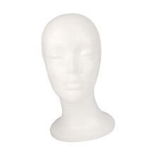 Foam Mannequin Head White Holder Hairpiece Stand for Home Hairpieces H