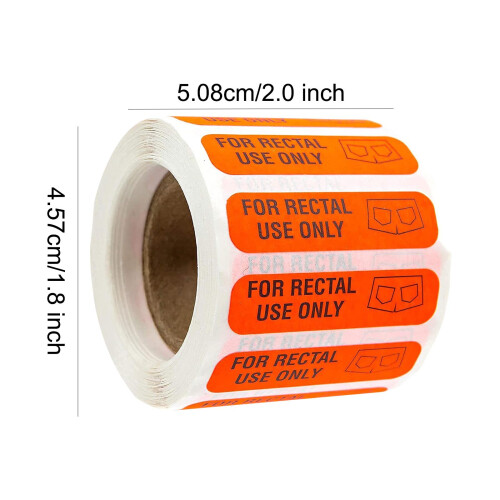 500 for Rectal Use Only Stickers Easy to Read Permanent Adhesion Paper 1