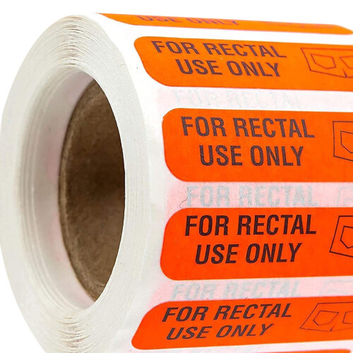 500 for Rectal Use Only Stickers Easy to Read Permanent Adhesion Paper 2