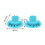 2x Eyelash Stamps Stencil with Handle Lazy DIY Lower Lashes Eyelash Te 2