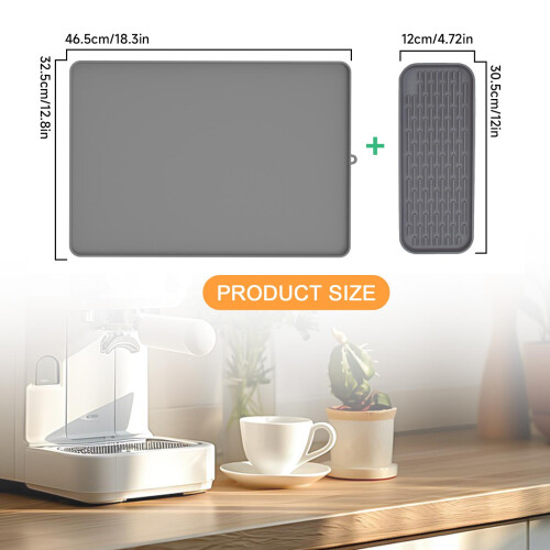 Silicone Coffee Mat Set Silicone Detachable for Under Coffee Maker Dis 1