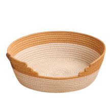 Cotton Rope Woven Cat Bed Basket Wear Resistant Pet Supplies for Indoo