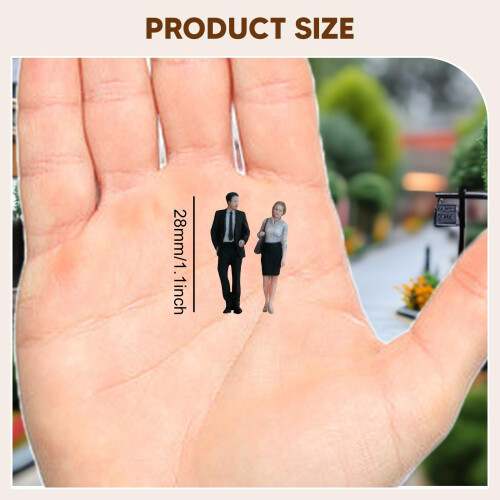 1/64 Scale People Figures Resin Standing People Figurines Desktop Deco 1