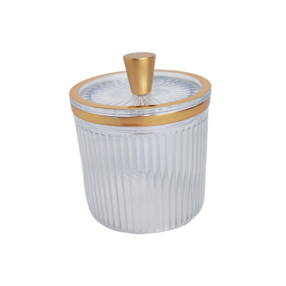 Multifunctional Makeup Cotton Swab Ball Holder Jar with Lid for Home D