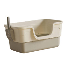 Open Top Pet Litter Box with Scoop Pet Cleaner Accessories Bedpan Cat