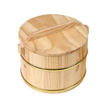 Wooden Steaming Rice Bucket Durable with Cover for Home Restaurant App