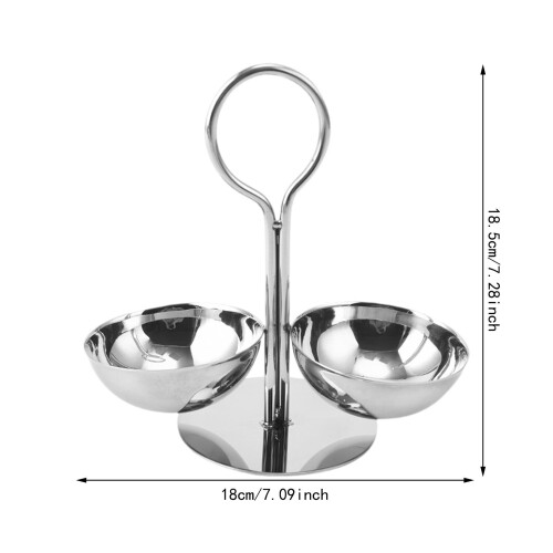 Snack Serving Bowl Snack Stand with Bowls for Condiments Dessert Side 1