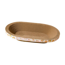 Oval Cardboard Cat Scratcher Bed Bowl Cat Lounge Bed for Furniture Pro