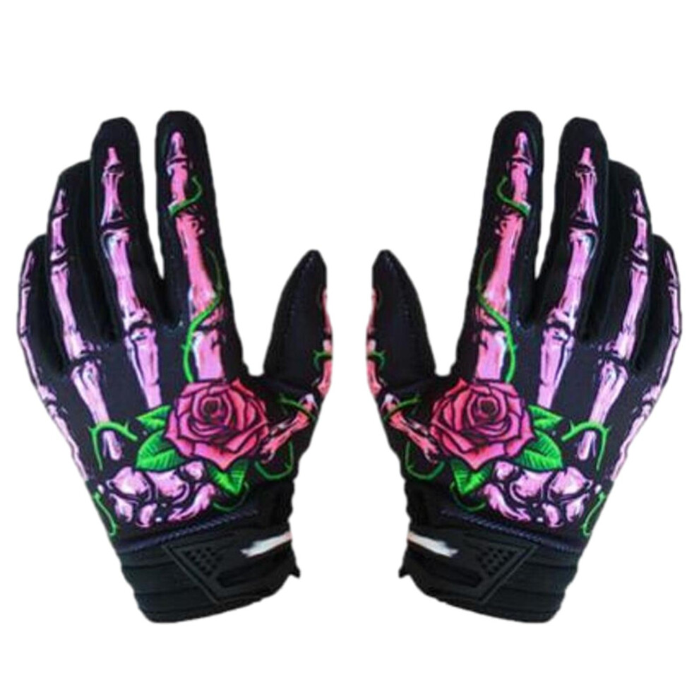 Bicycle Bike Gloves Skeleton Finger Pattern Riding Gloves For Men Wome 6902696071507