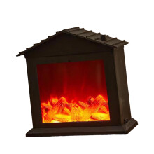 Fireplace Lantern LED Flame Christmas Ornaments Patio Parties Room Dec