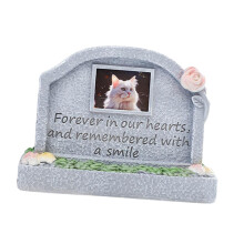 Pet Memorial Monument Resin Cat Memorial Headstone for Outside Porch O
