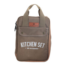 Camping Utensils Organizer Portable Cookware Bag for Backpacking BBQ K