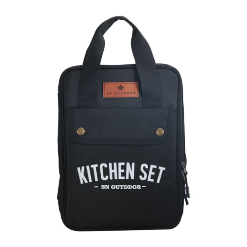Camping Utensils Organizer Portable Cookware Bag for Backpacking BBQ K