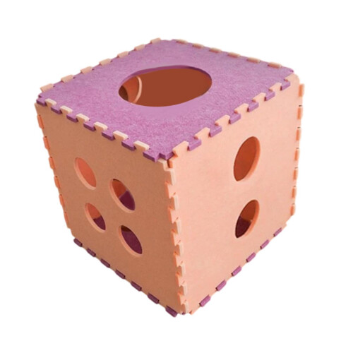 Dice Shaped Cat Scratcher Nest for Resting Napping Lightweight Hideout