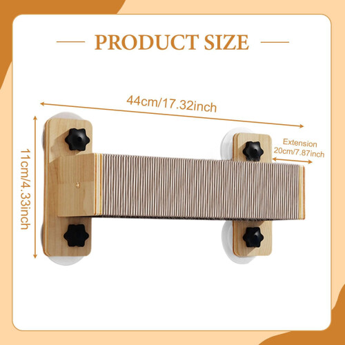 Cat Wall Step Space Saving Wall Scratching Post for Rest Stretch Grind 1